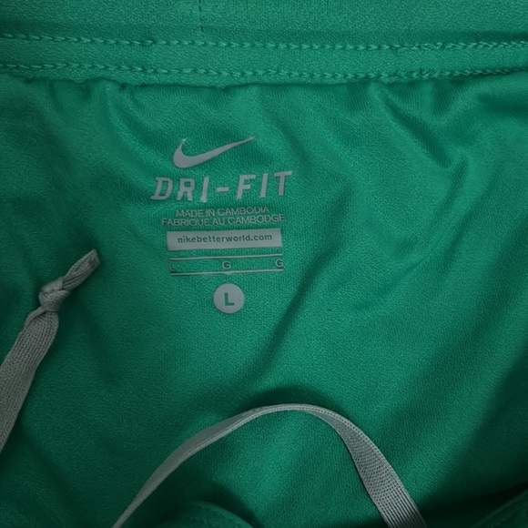 Green Nike Shorts - like new - Picture 2 of 3